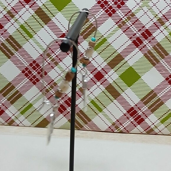 NWOT Fashion Jewelry Silver Tone Southwest Heart Dangle Earrings #12 - Picture 5 of 9